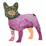 French Bulldog Patchwork Pet Jewellery Pin photo sculptures