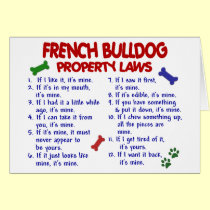 FRENCH BULLDOG Property Laws 2 cards