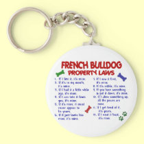 FRENCH BULLDOG Property Laws 2 keychains