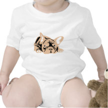 French Bulldog rose Baby Bodysuit