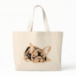 French Bulldog rose Tragetaschen