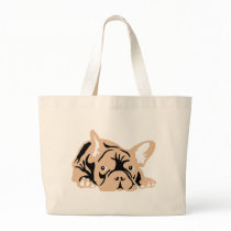 French Bulldog rose Tragetaschen