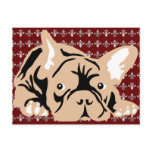 French Bulldog rose postcards