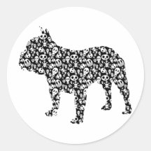 French Bulldog Round Stickers
