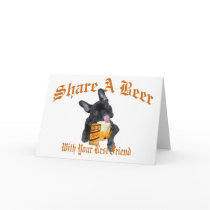 French Bulldog Shares A Beer