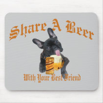 French Bulldog Shares A Beer