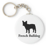 French Bulldog Silhouette keychains