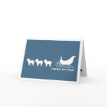 French Bulldogs Pulling Santa's Sleigh Greeting Card