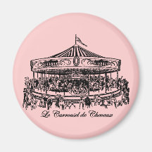 French Carousel Horses Apparel and Gifts Magnets