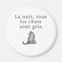 French Cats Saying Products Fridge Magnets