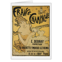 French Champagne Greeting Card