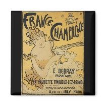 French Champagne Refrigerator Magnets