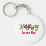 French Christmas Birds Key Chain
