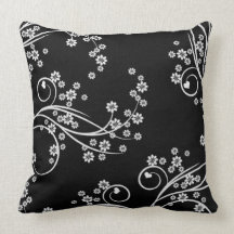 French Country Floral Hearts MoJo Throw Pillow
