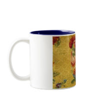 French Country Gold Rooster 2 Tone Coffee Mug