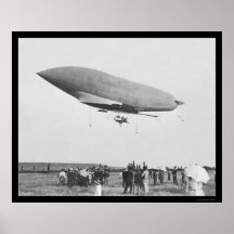 French Dirigible Flight to Chalais-Mendon 1907 Posters