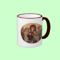 French Dolls and Friends Mug mugs