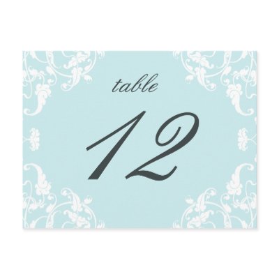 Design Dream Wedding on French Dream Teal Wedding Table Number Postcard   Zazzle Co Uk