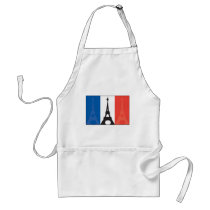 French Flag and Eiffel Tower Apron