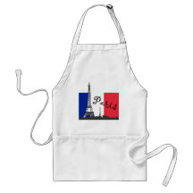 French Flag and the Eiffel Tower Apron