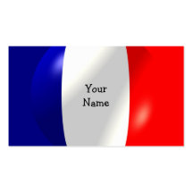 French Flag With Bubble Business Card