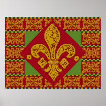 French Fleur De Lis Sign Print