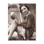 French Flirt - Vintage Risqué Pinup Girl postcards