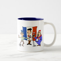 French Footballers style artwork gifts Mugs
