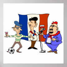 French Footballers style artwork gifts Poster