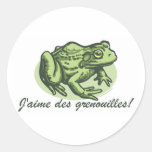 French Frog - I Love Frogs Sticker