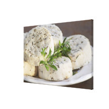 French goat cheese - chevre - with herbs on a gallery wrap canvas