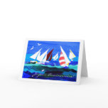 French Greeting Birthday Card - Sailing