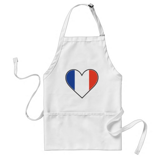 French Heart Flag Apron