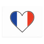 French Heart Flag Post Card