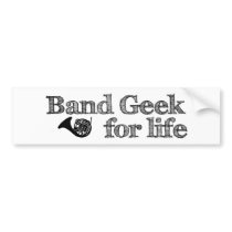 French Horn Band Geek Bumper Sticker