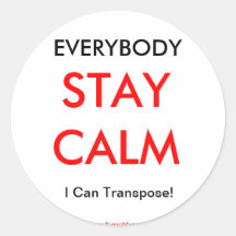 French Horn I Can Transpose Stickers