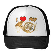 French Horn Love Mesh Hat