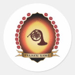 French Horn Mandorla Sticker