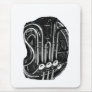 French Horn Piping Black and White photo design Mouse Pads