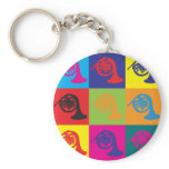 French Horn Pop Art keychains