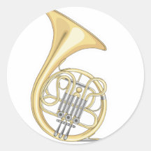 french horn sticker
