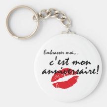French Kiss Me Birthday Keychains