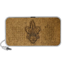 French Mardi Gras Fleur De Lis New Orleans Texture Travel Speaker