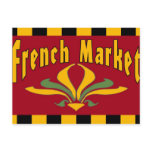 French Market Sign Postcard