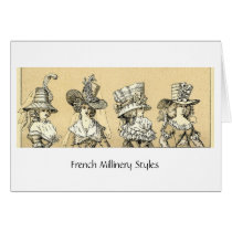 French Millinery Styles, Greeting Card