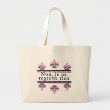 French No Regrets Products Tote Bags