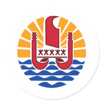 French Polynesia Coat of Arms Stickers
