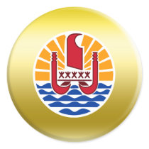 French Polynesia Coat of Arms Round Sticker