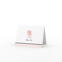 French Poodle Custom Folded Thank You Cards