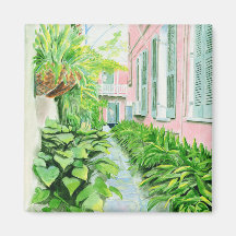 French Quarter Courtyard Magnet